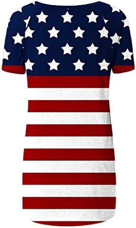 Лажни две основни маички дами кратки ракави со еден рамо со рамената, искријте го вратот тркачки шрафци во САД, знамето на највисокиот