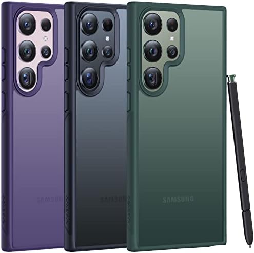 КАЗЕКО Вистински Службеник За Samsung Galaxy S23 Ултра случај Проѕирен Тврд Грб &засилувач; Мек Браник, Заштитен Тенок Тенок