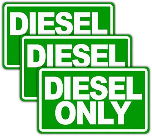 Anley 5 x 3 дизел само декларации 3 парчиња - рефлексивни дизел знак само на сигналот за резервоарот за гориво за да спречите