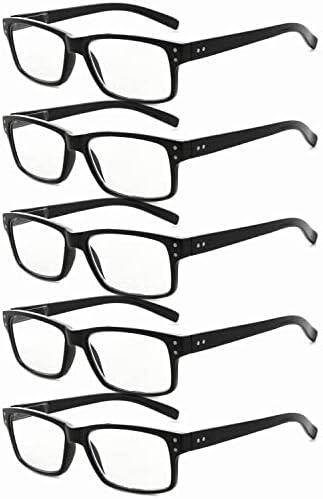 Eyekepper Заштедете 10% на комплет 5 пакувања класични очила за читање за мажи и 5 пакувања за гроздобер читатели црна +0,50