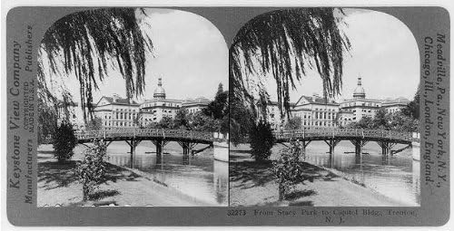 Фотографија на историски производи: Фотографија на стереограф, од парк Стејси до Капитол зграда, Трентон, Newу ерси, NJујорк