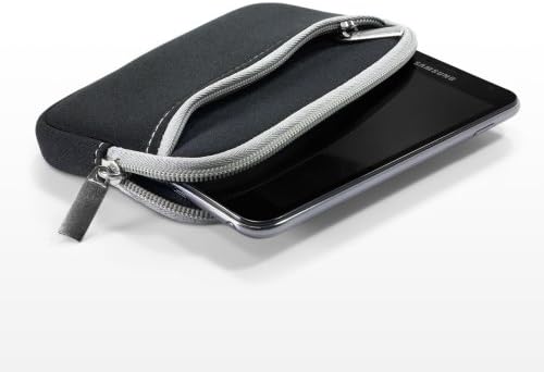Кутија за боксерски бран за Јота Телефон 2 - Мекото количество со џеб, мека торбичка Неопрена покритие со патент џеб за Јота Телефон 2 - млаз црна со сива трим