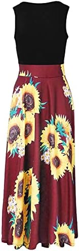 Maseенски пролетен мода 2023 година, женски моден случај на обичен печатење на вратот со кратки ракави со долги фустани со голема