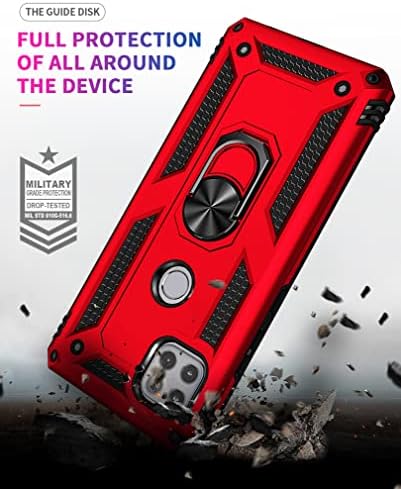 YZOK Компатибилен Со Motorola Еден 5g Ace Телефон Случај, СО HD Екран Заштитник, [Воена Одделение] Прстен Автомобил Планината Kickstand Хибриден Хард КОМПЈУТЕР Мека Tpu Шок-Отпорен