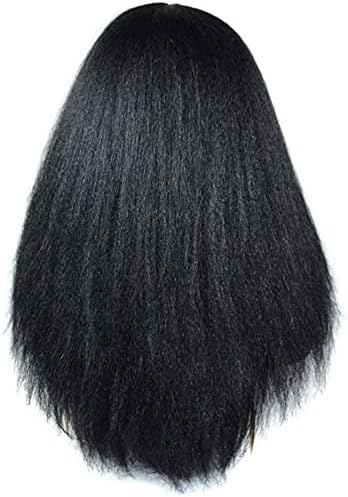Перика за Замена на косата, Стилски Перики Компатибилни Со Жени Европски и Американски перики хауба црна Африканска микро-закривена долга кадрава коса дами хауба,