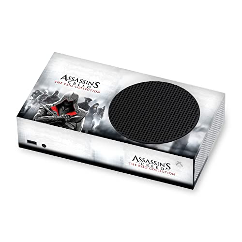Дизајн на главни случаи, официјално лиценциран Assassin's Creed Cover Art Brothersh Graphics Matte vinyl налепница за игри на кожата, опфатен со конзолата на Xbox Series S