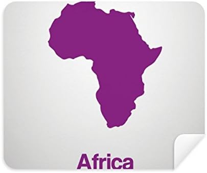 Виолетова Африка Илустрација Мапа Шема За Чистење Крпа Чистач на Екран 2 парчиња Велур Ткаенина