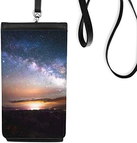 Маглини галакси темно ноќно небо телефонска чанта чанта што виси мобилна торбичка црн џеб
