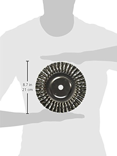 Weiler 8138 Стандардно тркало со жица за вртење на вртливата, ширина од 8 дијаметар X 5/8, челик 0,014 , 6000 вртежи во минута