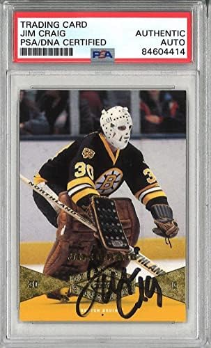 Jimим Крег потпиша картичка за тргување со горната палуба во 2004 година PSA DNA 84604414 Boston Bruins - Автограмирани фотографии