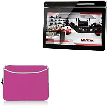 Case Boxwave Case компатибилен со Magtek Dynaglass - Softsuit со џеб, мека торбичка Неопрена покриена ракав Зипер џеб за Magtek