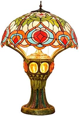 Тифани стил вина стаклена маса ламба праска образец креативна дневна соба спална соба бар пред лоби маса светло обоена стаклена