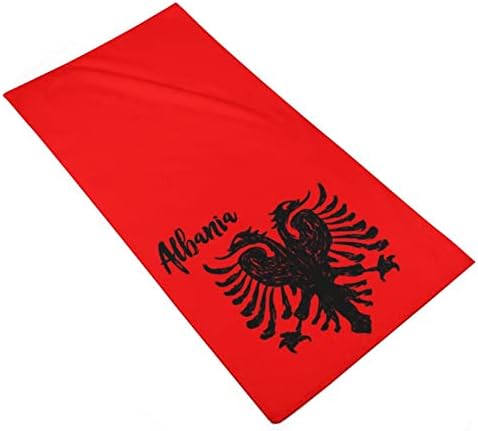 Албанија Игл знаме за мијалник за мијалник 28,7 x13,8 крпи за лице Суперфинирани влакна Високо апсорбирани крпи крпи рачни крпи