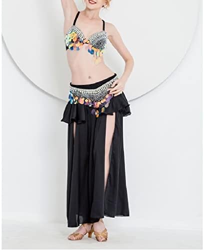 N/A sequins fringe костуми жени Bellydance градник здолниште за здолништа Костим професионална облека за танцување на стомакот