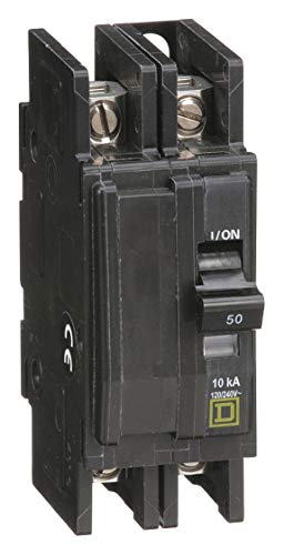 Квадратен прекинувач за монтирање на единицата Д, QOU, број на столбови 2, 50 засилувачи, 120/240Vac, стандард