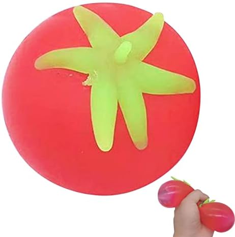 Играчки за топки за истегнување на молуа | Сензорни стрес во форма на домати, ладни играчки за проветрување, играчки отпорни