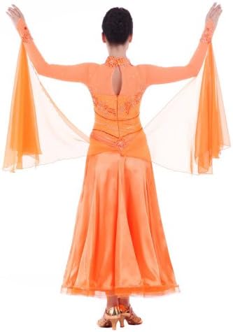 Паметни танцувачки дами секси модерен валцер танго фустани портокалова: SK-BD126