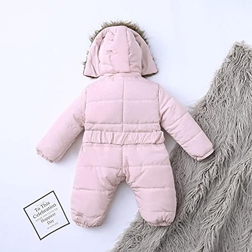 Надворешна облека со качулка јакна девојки новороденче топло снежно количество бебе скокање ромпер девојки палто и јакна момчиња