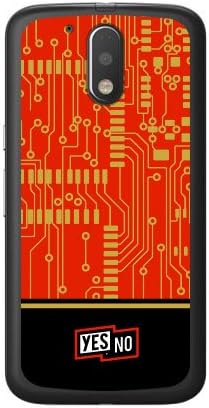 YESNO MMRG4P-TPCL-701-Q116 Електронска Плоча, Црвена / За Moto G4 Плус XT1644/MVNO Паметен Телефон