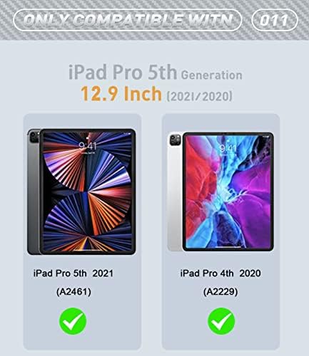 Тежок Случај Случај Компатибилен со iPad Pro 5-Та Генерација 12,9 инчи-Тежок Цврст Заштитен Капак Отпорен На Удари-360° Заштитен