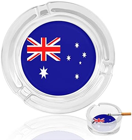 Австралија со знамето на знамето на стаклото за цигари за цигари ветроупорен ѓубре може да печати фенси фиоки за пепел за домашна