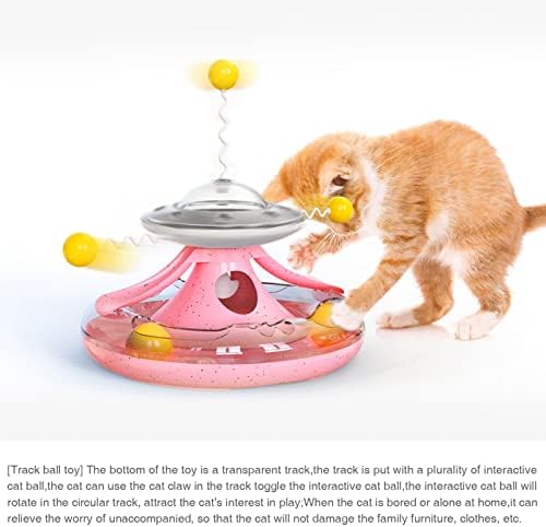 Дојди интерактивна играчка за мачки за ролери за мачиња во затворен простор стабилен ротирачки протекување мачки за храна, фидер