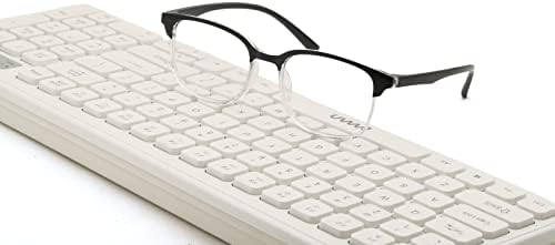 CVVTSPE 2 пакувања со половина рамка за читање очила сина светлина блокирање за жени мажи, анти -УВ / сјај филтер лесни очила