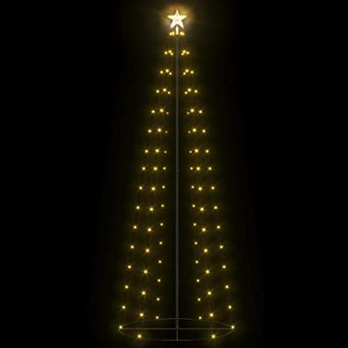 Видаксл Божиќно дрво на Конус 100 Топло бело LED диоди Декорација 27,6 x70.9