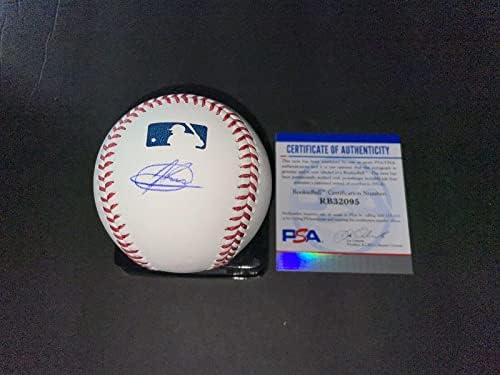 Џејсон Домингез Потпиша Официјален Бејзбол Од Големата Лига Њујорк ЈЕНКИС пса #2 - Автограм Бејзбол