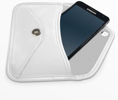 Boxwave Case компатибилен со Xiaomi Redmi 4x - Елитна кожна торбичка за месинџер, синтетички кожен покритие дизајн на пликови