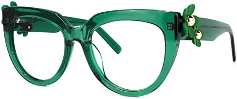 Zeelool Стилски гроздобер преголеми очила за очи за мачки за жени со не-напис чисти леќи Miguel Zop432631