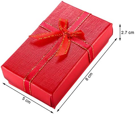 Пангда 12 Парчиња Картонски Прстен Кутија За Подароци Кутии За Накит Пакет Случај За Божиќ Подарок За Обетки За Ѓердан За Денот