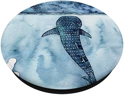 Кит ајкула Акварел сликарство PopSockets PopGrip: Заменлива зафат за телефони и таблети