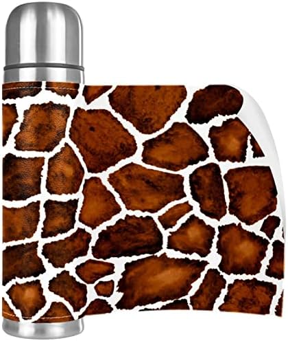 Вакуум од кожа од не'рѓосувачки челик изолирана кригла животинска жирафа Термос шише со вода за топли и ладни пијалоци деца