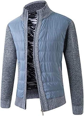 Zdfer џемпер кардиган јакни за мажи, есен зимски патент густ столб од палто за крпеница топла тенка обична надворешна облека