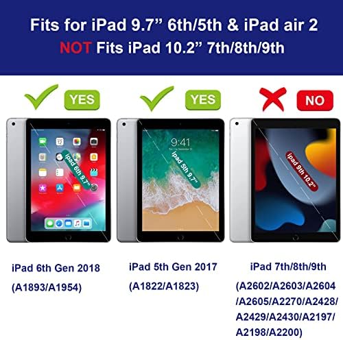 Ipad Ipad 6-Та Генерација Случаи, Ipad 5-Та Генерација Случај, Ipad Air 2 Случај, Ipad 9.7 Случај, Shockproof Солиден Капка Заштита Покритие Изградена Со Kickstand за iPad 9.7 A1893/A1954/A1822/A1823