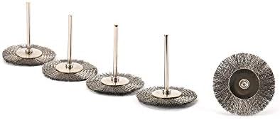 Придружете се на Ware 50 парчиња 38мм не'рѓосувачки челик четки од жица од тркала, 1/8 инчи за чистење за чистење за чистење
