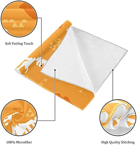 Deyya Dinosaur Fossil Orange 2 Пакет за ладење на пешкир микрофибер пот меки спортски крпи костум за вежбање салата фитнес куглање