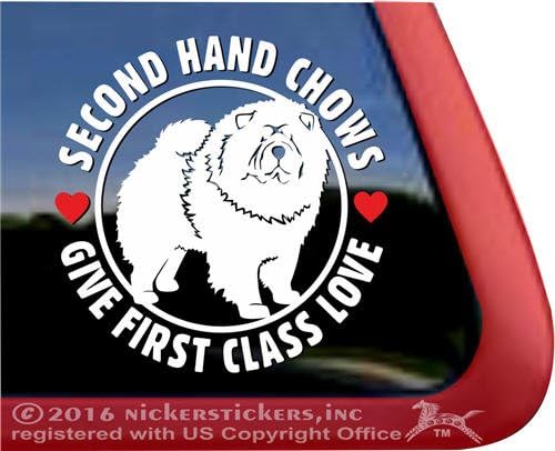 Втора рака, давајте ја loveубовта од прва класа ~ chow chow chow dog vinyl прозорец автомобил автоматски налепница налепница