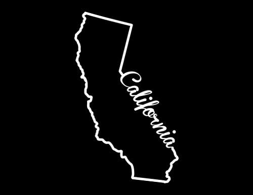 ND245W налепница на државна декларација на Калифорнија | 7-инчи од 4,2 инчи | Премиум квалитет бел винил