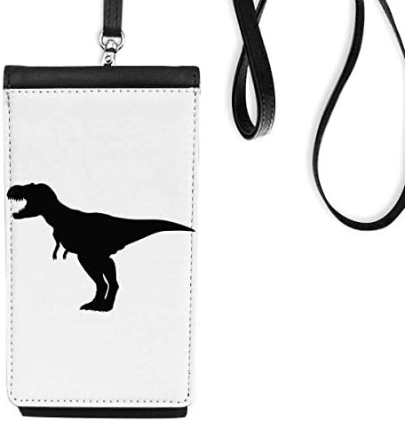 Диносаурус коски коска рикачки уметност деко подарок моден телефон паричник чанта што виси мобилна торбичка црн џеб