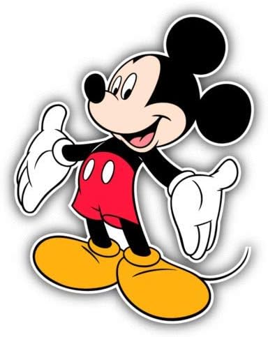 Цртан филм Mickey Mouse oyој - графички налепници - авто, wallид, лаптоп, ќелија, налепница за камиони за прозорци, автомобили,