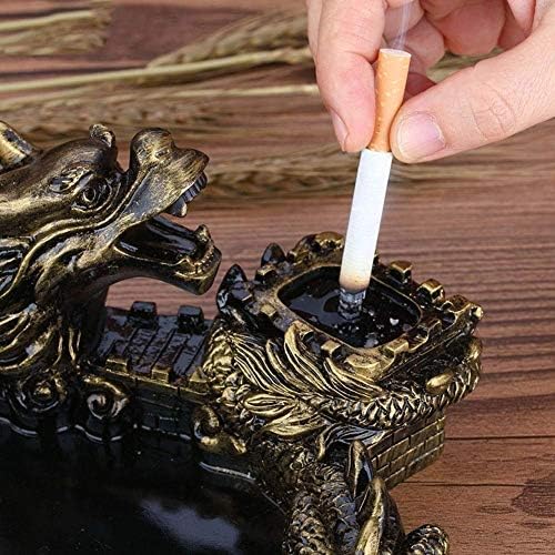 LDELS ASHTRAY креативна личност за дневна соба за дневна соба подарок за ветерници за кинески стил декоративна смола од пепелници
