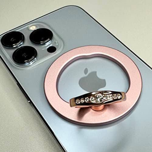 Држач за магнетски телефонски прстен на Wuoji за Magsafe - држач за држач за прстен со магнетни прсти, зафат на магнет прстен, компатибилен со iPhone 14 Plus 13 12, Pro, Pro Max, Mini, Mag Safe Ac