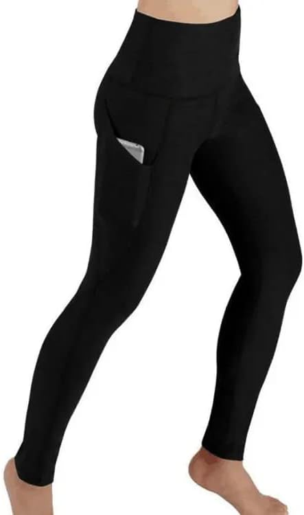 Расположение за расположение женски јога панталони со џебови - контрола на стомакот со голема половината што не се појавуваат панталони за тренингот, хеланки со џе