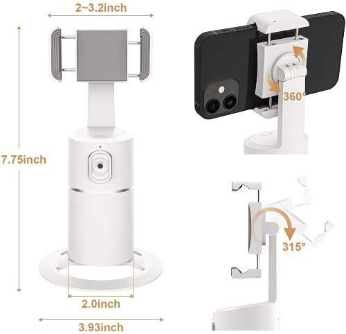 Штанд со боксер и монтирање компатибилен со Alcatel 1L Pro - PivotTrack360 Selfie Stand, Pivot Stand Mount за следење на лицето