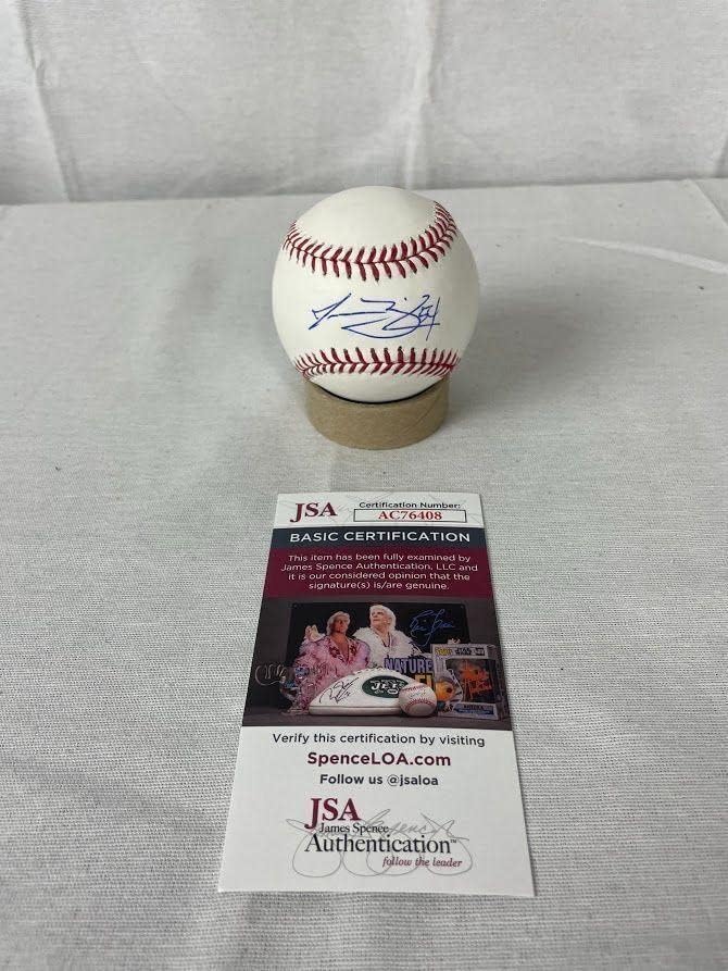 Essеси Бидл потпиша автограмиран Омлб Бејзбол ЈСА AC76408 Филаделфија Филис - автограмирани бејзбол