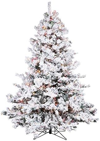 Вештачки вештачки 6,5 'x 62 затворено е новогодишна елка на Алјаска - 700 Дура -ЛИТ® Мулти -обоени светла - 1045 совети за ПВЦ