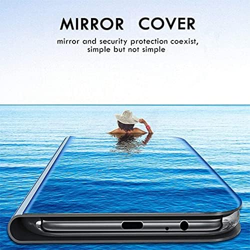 JJenny За Samsung Galaxy A8 Ѕвезда 2018 Шминка Огледало Телефон Случај, Луксузни Огледало Дизајн Јасен Поглед Паметен Прозорец