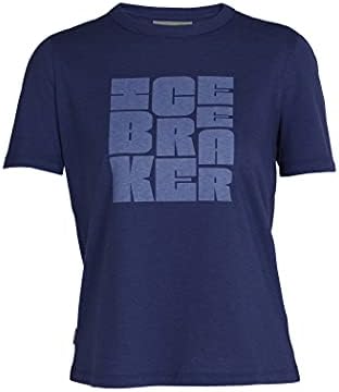 Icebreaker Merino Centralенски централен тип магацин кратки ракави волна од основна обична кошула